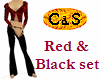 C&S Red and Black set
