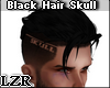 Black Hair Skull Tattoo