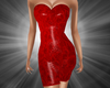 Oana Shimmery dress red