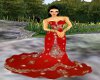 red evening gown