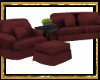 Soft Red Sofa Set