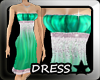 Silk Diamond Dress Green