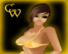 Rave Gold Bikini Top