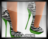 E~ Green Zebra Shoes