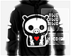 !J Skeleton Pig Hoodie M