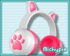 Panda Headphones/Pink
