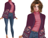 AUTUMN PINK JEANS OUTFIT