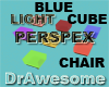 Blue Cube Perspex Seat