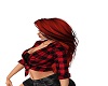 Long flowing red hair