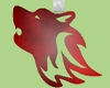 red jade wolf head