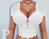 Busty-01 Zip Top White