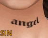 SIN Angel Neck Tattoo