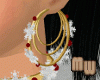 Gold Holiday Hoops - R