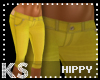 {K} Yellow Capris Hippy