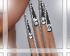 △ Black Stiletto nails