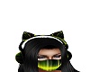 CASQUE DJ VERT ET NOIR