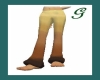 beige/brown fade pants