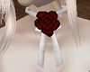 White-Red rose choker