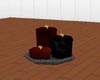 Red Black Candle Trio