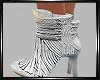 E* Silver Leather Boots