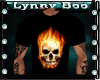 Flaming Skull Black T