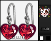.J Red Heart Earrings