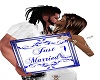Frame wedding kiss