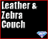 Leather & Zebra Sofa