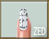 Z white black Nails!