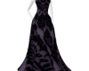 Purple & Black Lace Gown