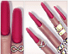 Nails Red+Ring e