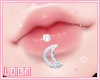 ℓ lip piercing