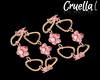 Gold Bracelets Pink