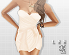 ! Strapless Beige Dress