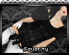 *S Plaid Tie Black