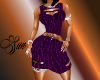 peek boo dress purple