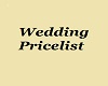 [JC]Wedding Pricelist