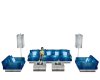 EG Blue Sofa Set