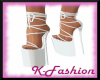 K-White Lace Heels