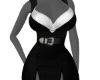 Suit Dress Black White