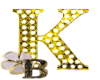 B♛|Gold Sign Letter K