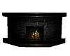 black fireplace