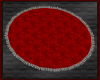 {A} Red round rug