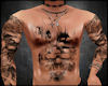 Skully Face Tattoo Chest