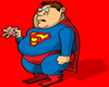 Superman with donut