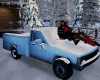 Snowy Cabin Truck Pose
