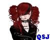 Gothic Hair Black Red