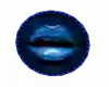 Blue Lips Round Rug
