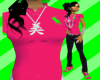 pink&green polo