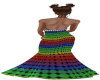 Rainbow ballgown gown